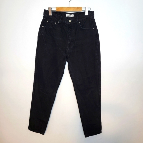 Pull & Bear High Waist Mom Style Black Jeans Size 6 - Picture 1 of 10